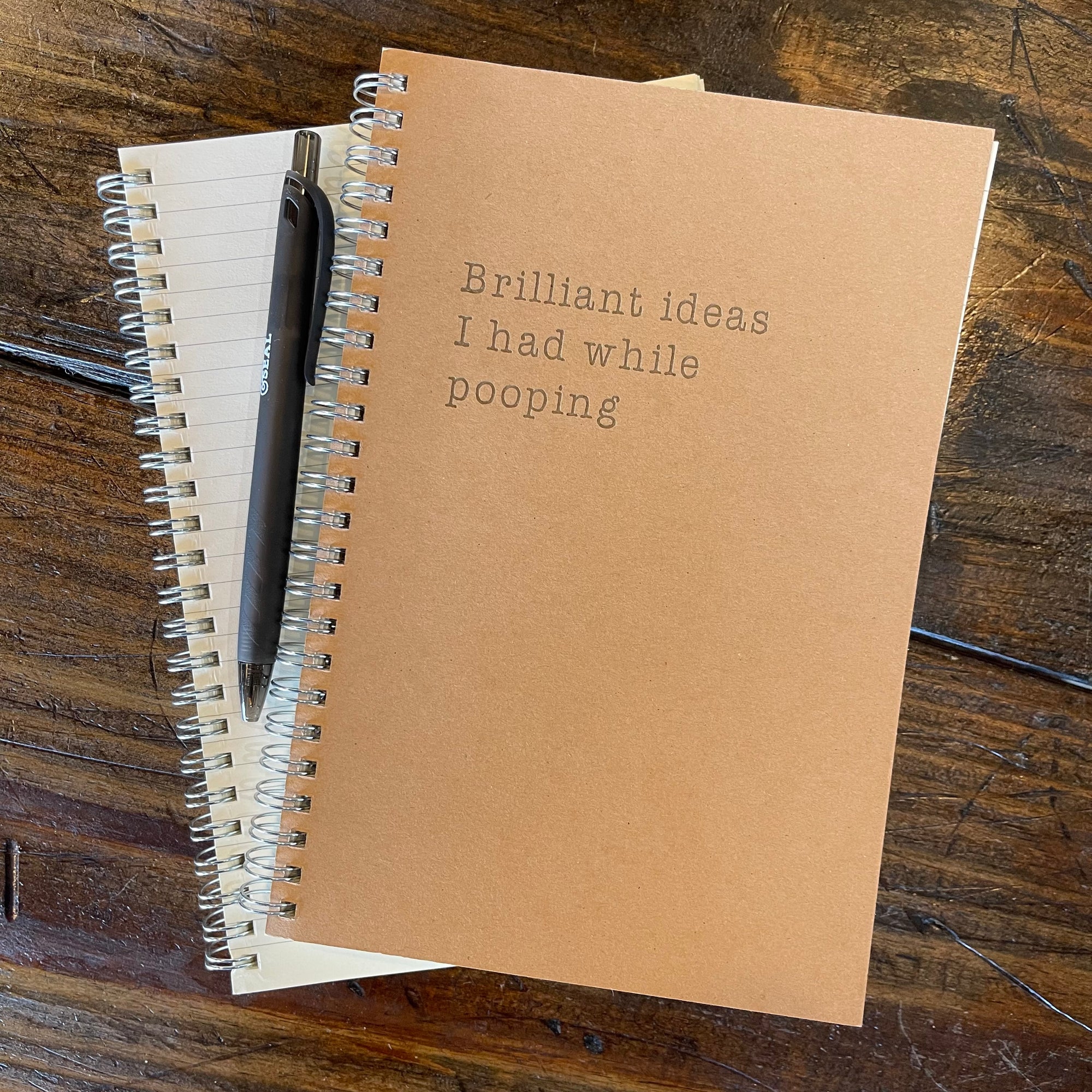 Spiral Notebook - Brilliant Ideas I Had While Pooping - ImpressMeGifts