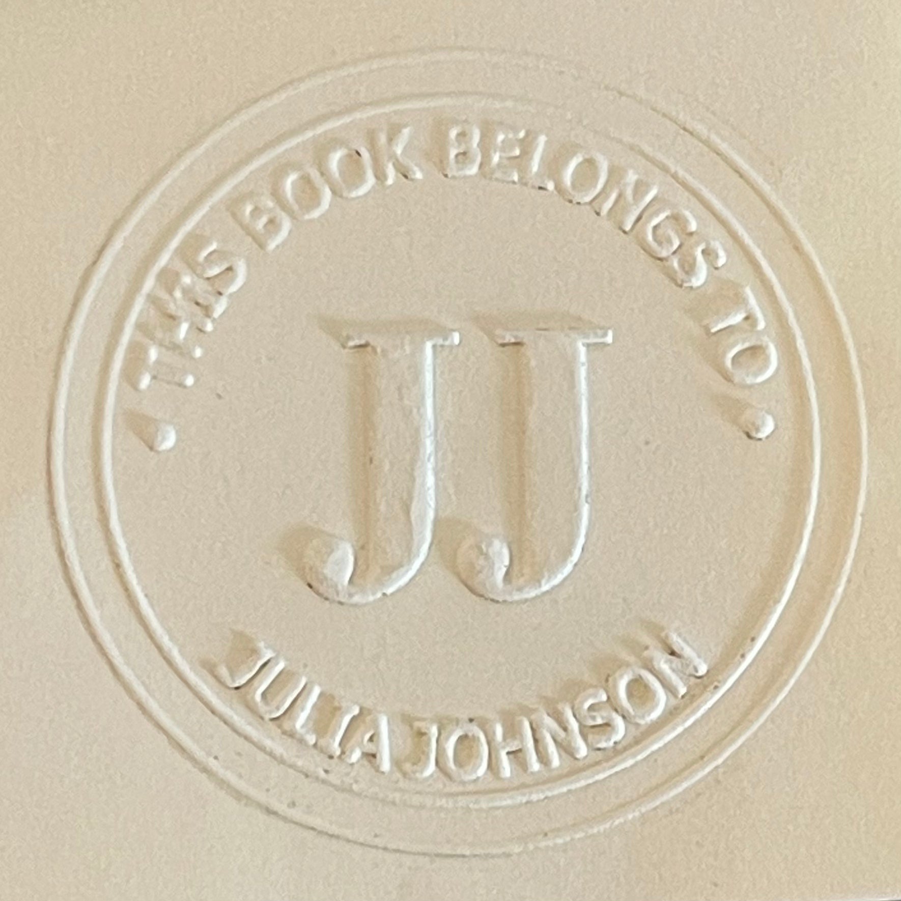 Embosser - 'This Book Belongs To' Initials Design