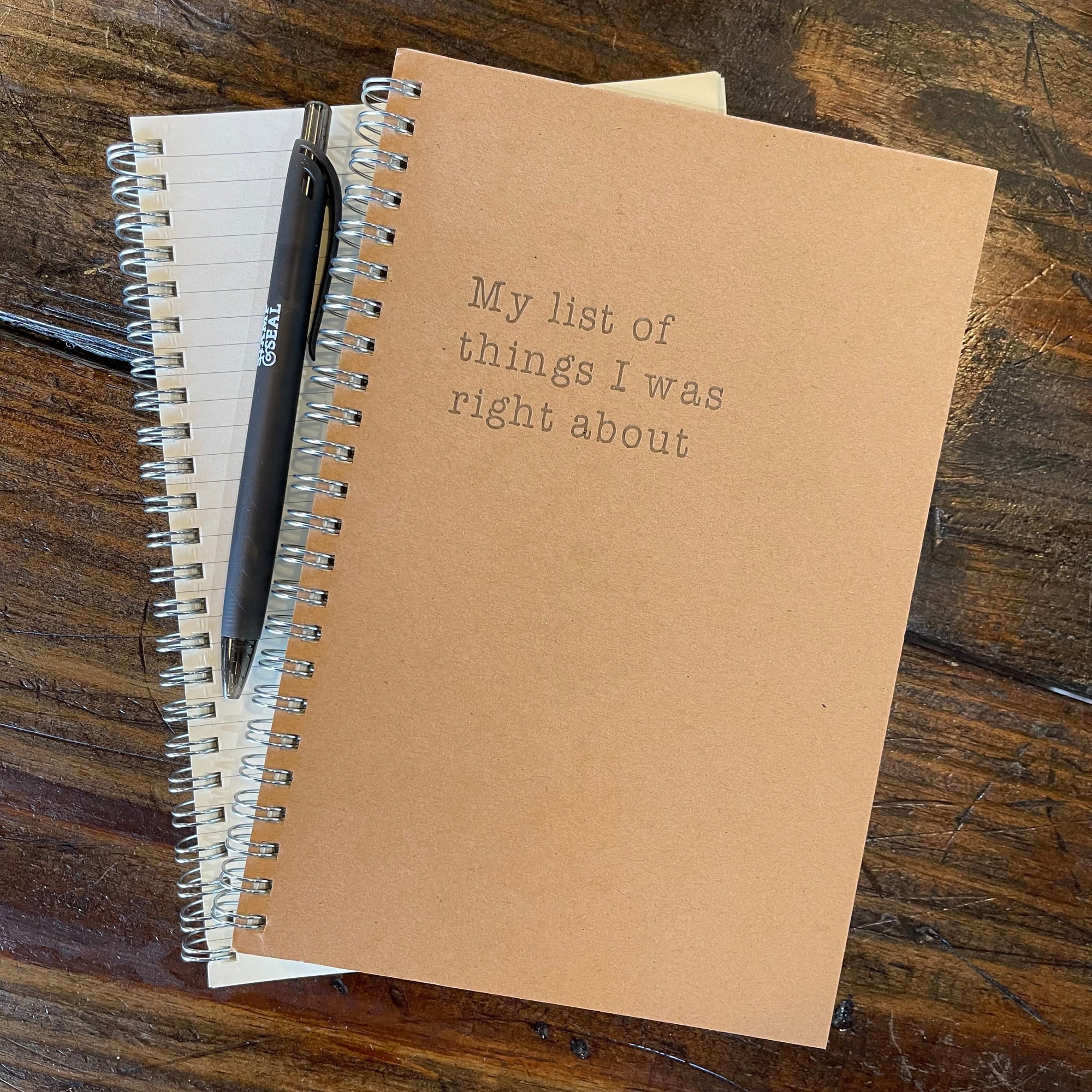 Spiral Notebook - My List Of Things I Was Right About - ImpressMeGifts