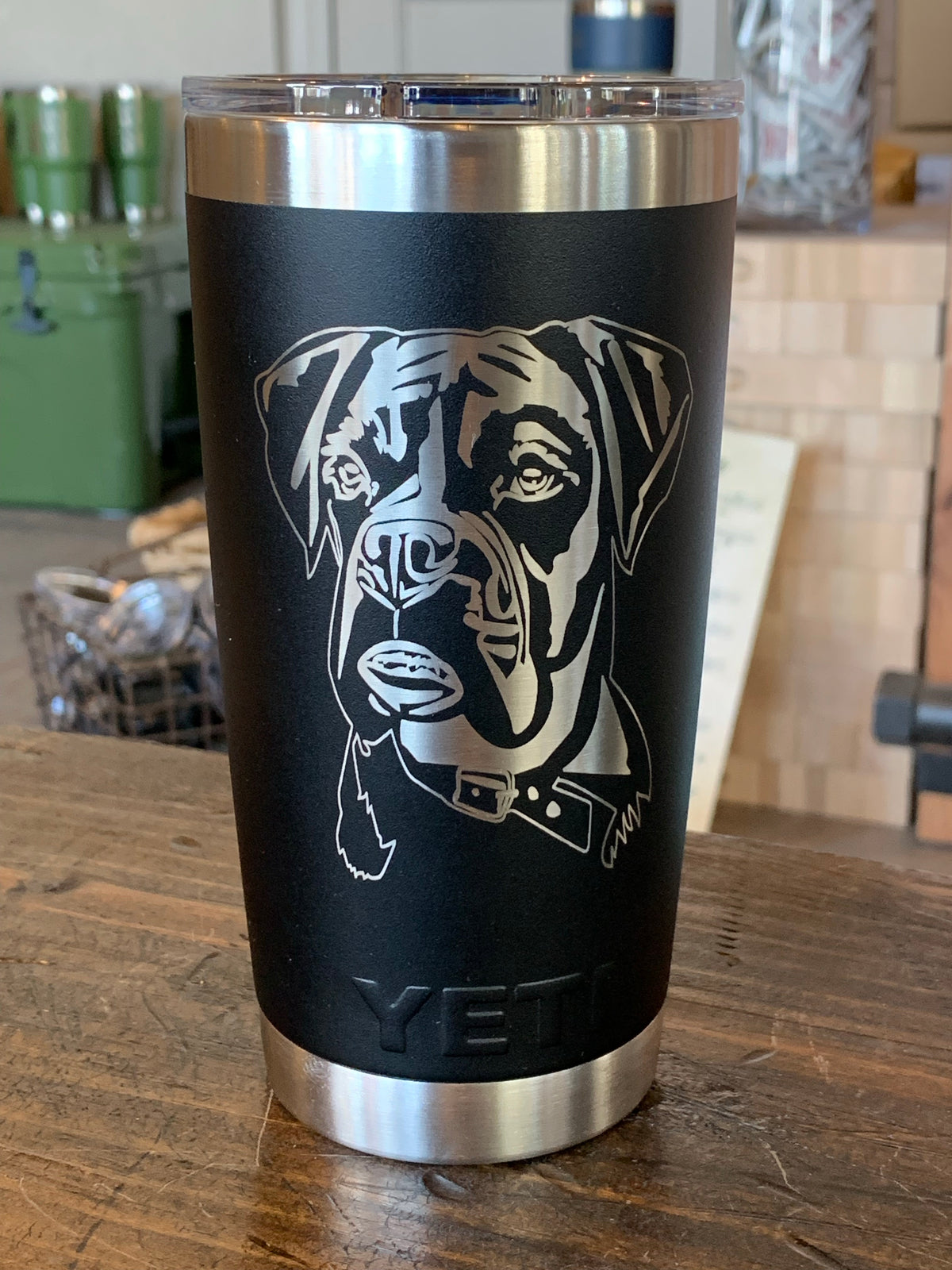 REAL YETI 26 Oz. Laser Engraved Camp Green Stainless Steel Yeti