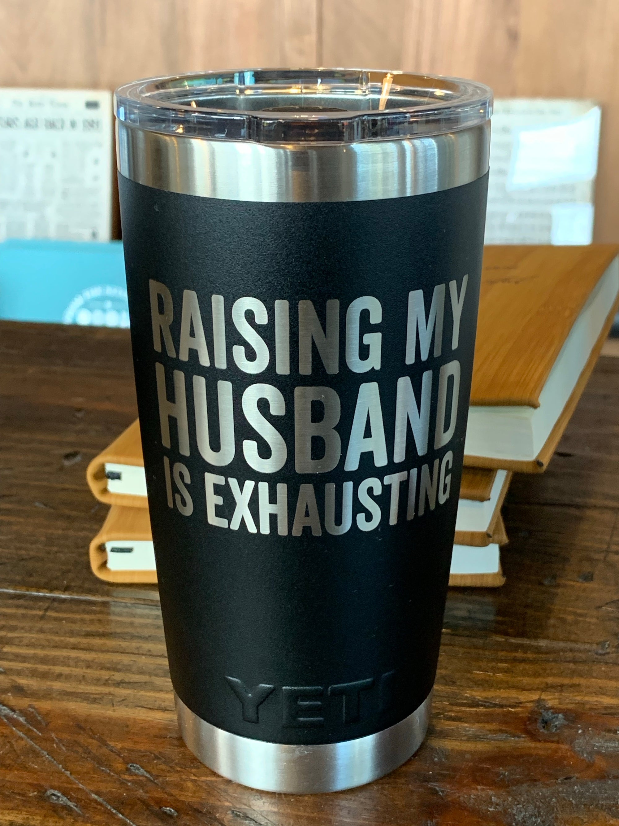 Laser Engraved Authentic YETI Rambler - TROPHY HUSBAND - ImpressMeGifts