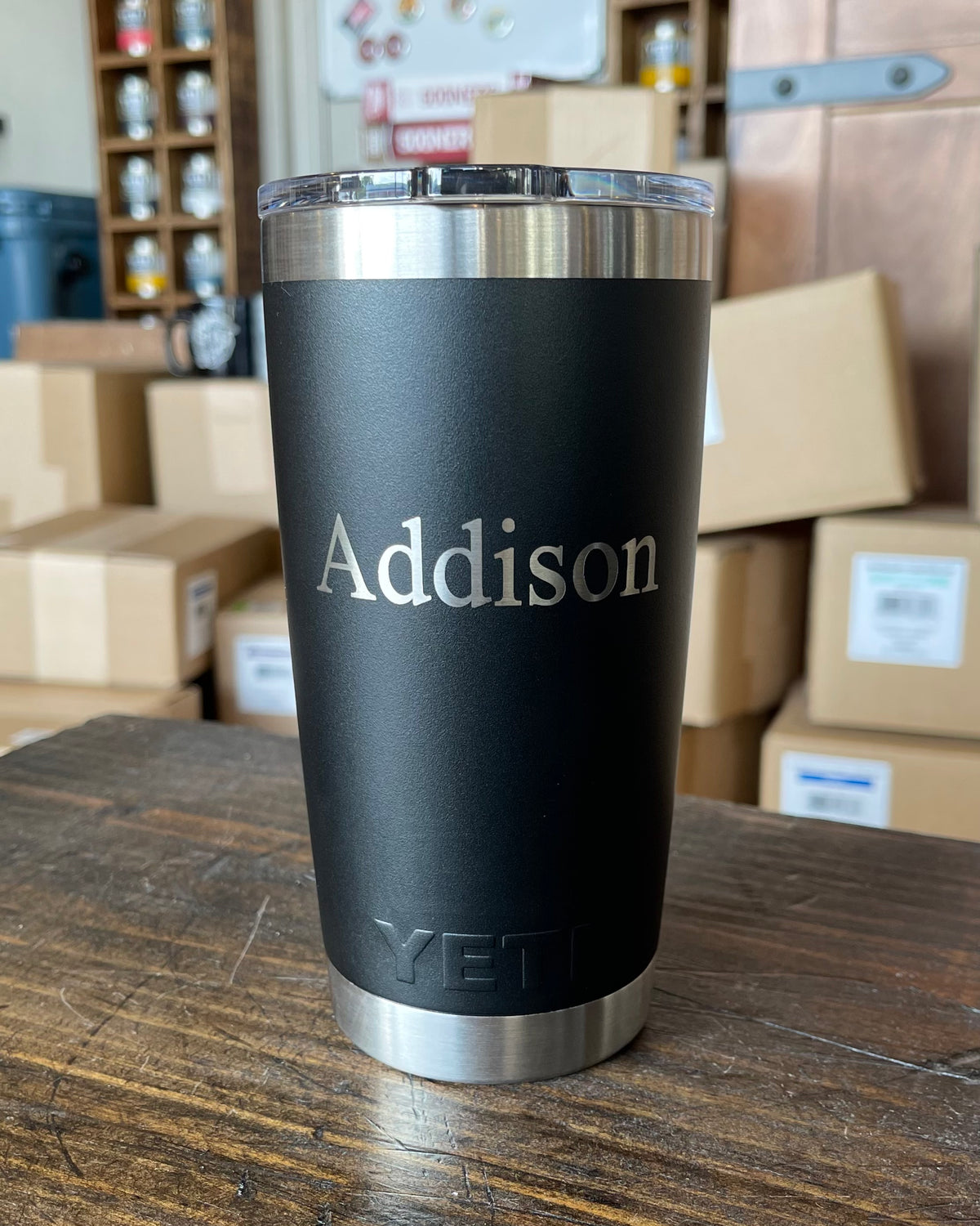 PERSONALIZED Authentic 26 oz Yeti Rambler with Straw Lid- LASER