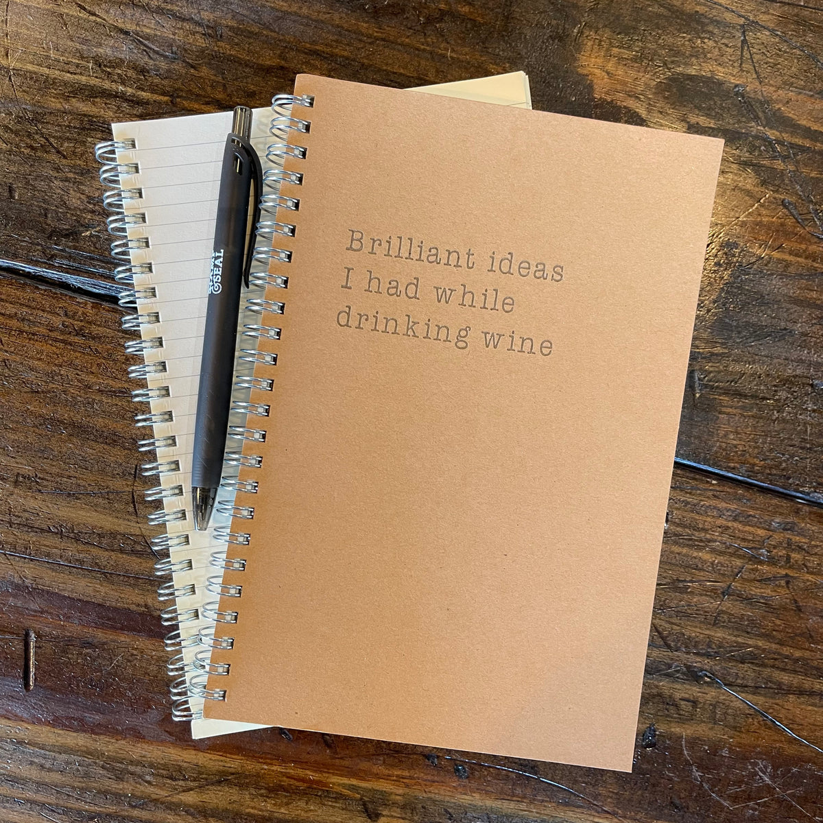 Spiral Notebook - Brilliant Ideas I Had While Drinking Wine