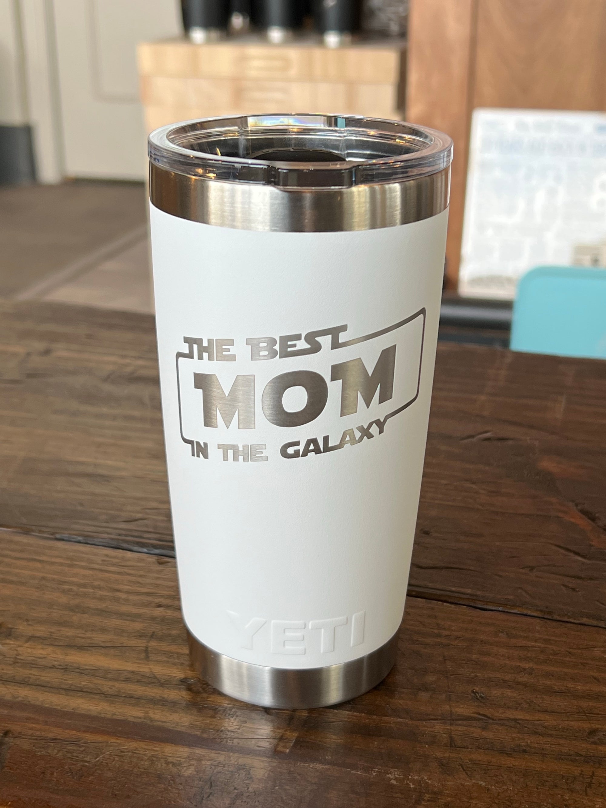 Laser Engraved Authentic YETI Rambler - BEST MOM IN THE GALAXY - ImpressMeGifts